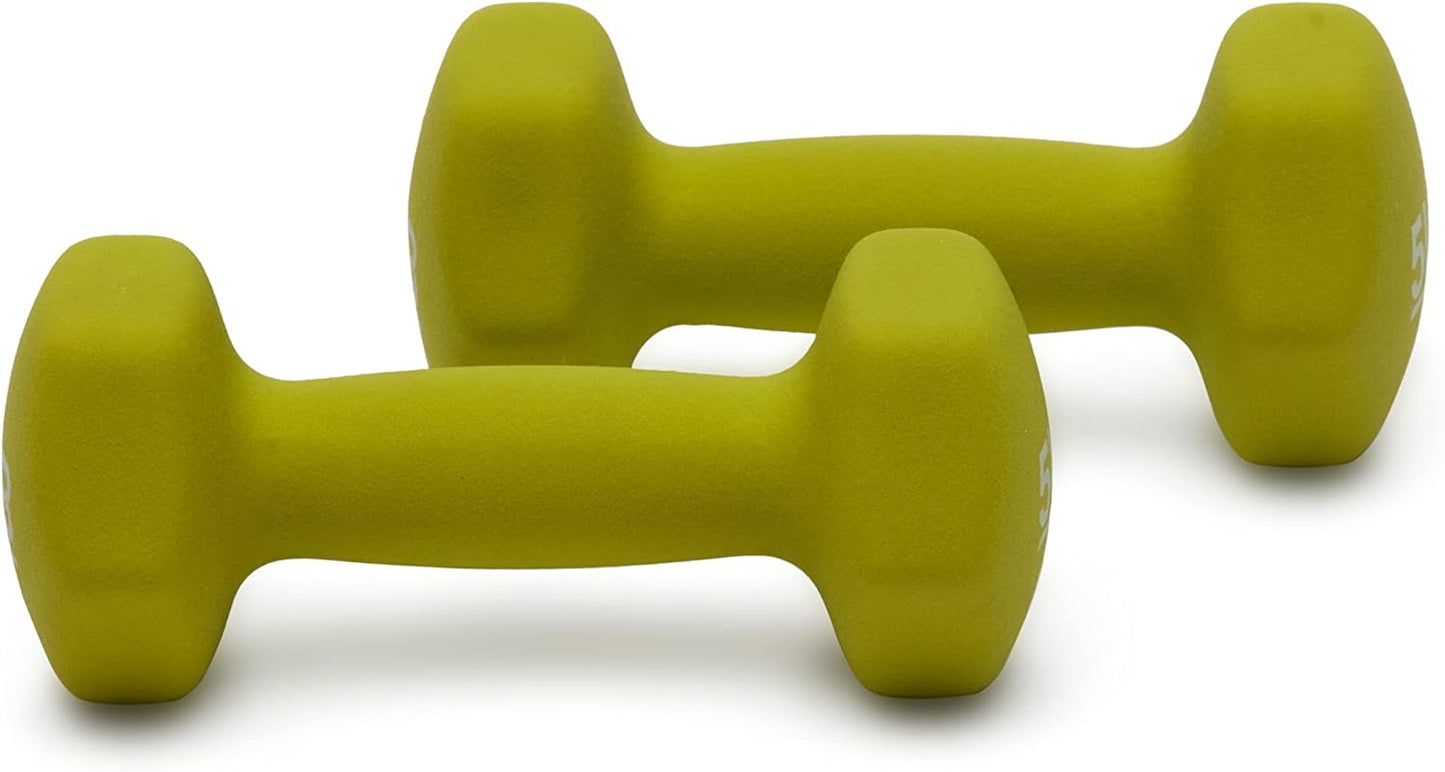 Neoprene Dumbbell Hand Weights for Exercise & Muscle Toning - Adjustable Sizes Available