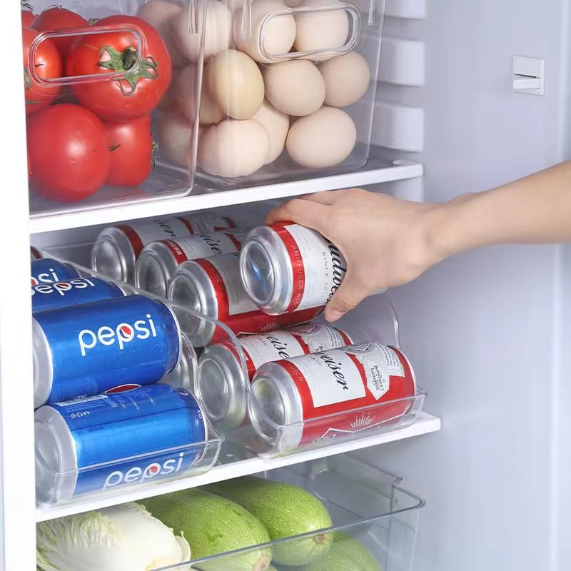 Stackable Soda Can Organizer for Refrigerator & Pantry Storage