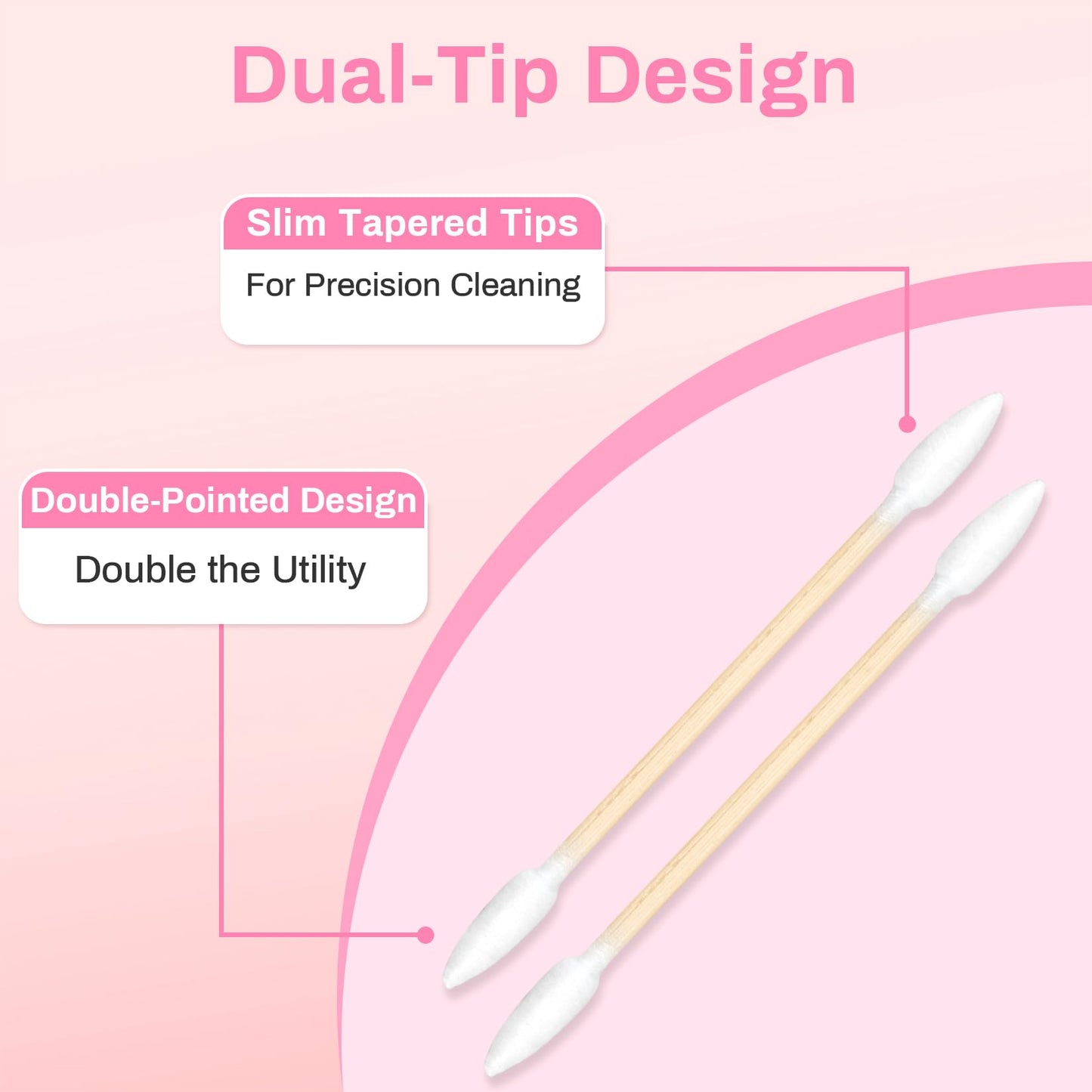 RAQEHO 600PCS Pointed Cotton Swabs - Disposable Double Pointy Precision Tip Cotton Buds With Bamboo Sticks For Ear Wax Removal Makeup Lip Eyeshadow Applicators Micro Nail Tool Beauty & Personal Care
