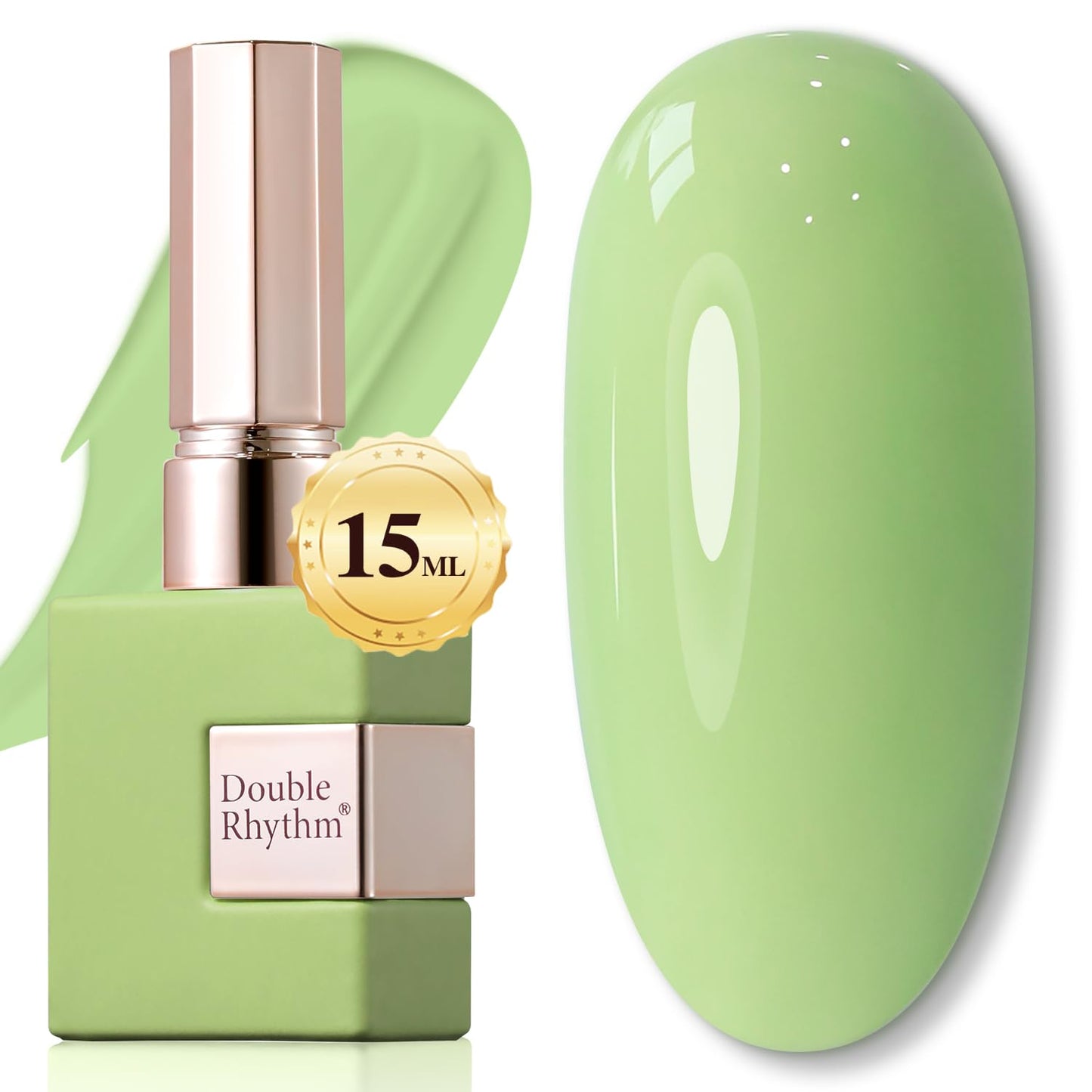 Gel Nail Polish - Double Rhythm 15ML Pearl White Soak Off for Art Manicure | DIY at Home