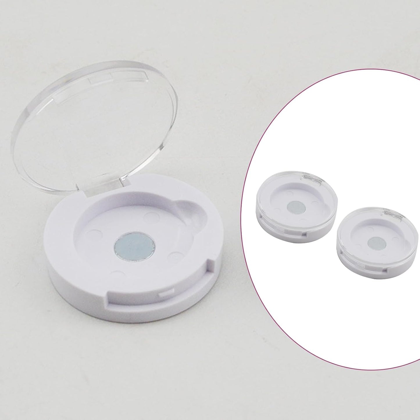 Magnetic Eyeshadow Cases - Refillable Makeup Palette Container for Eyeshadow & Lipstick | 4 Pcs Set