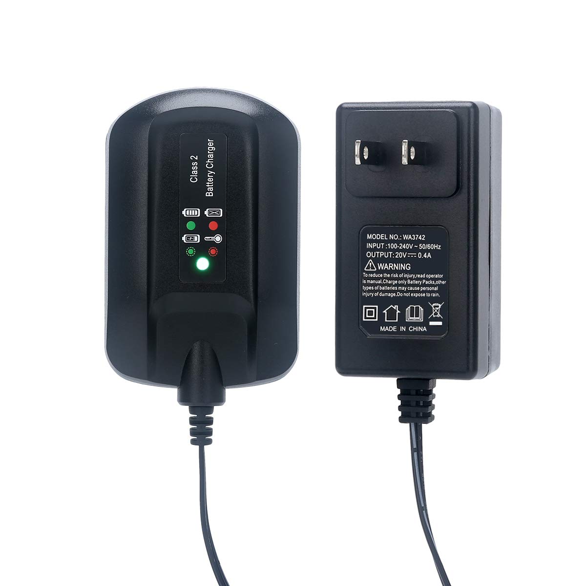 Lasica Replacement for Worx Battery Charger 20V WA3742 Compatible with Worx 20V Lithium Battery WA3520 WA3525 WA3578 WA3575 WA3522 WA3732 WA3770 WA3875 WA3881 Battery Charger