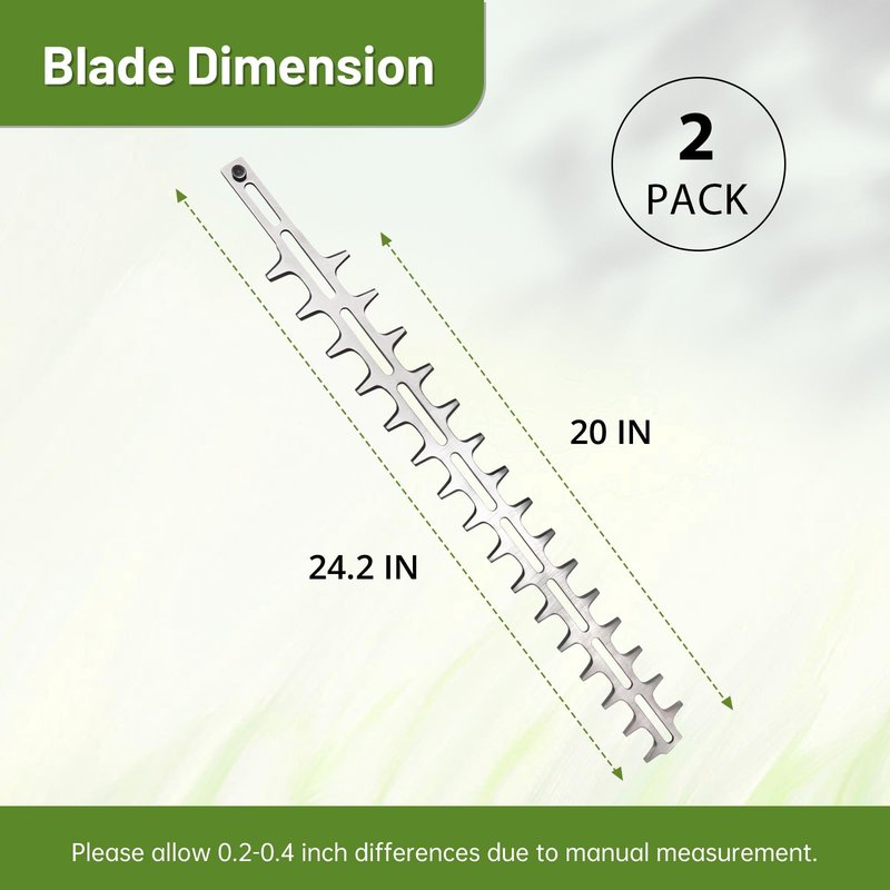 20" Hedge Trimmer Blade 4230-710-6053, Compatible with S tihl HL30 HL45 HL73 HL75 HL100 HL95 HEL600 HEL700 HL-KM, Replace 4230-710-6002 4230-710-6050, Pair of 2