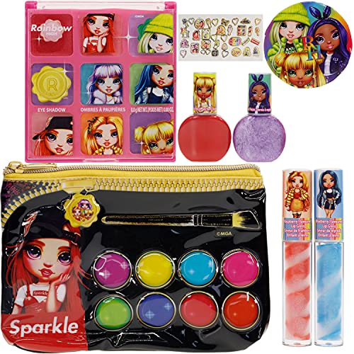 Rainbow High Townley Girl Cosmetic Makeup Set for Kids - Lip Gloss, Nail Polish & Eye Shadow