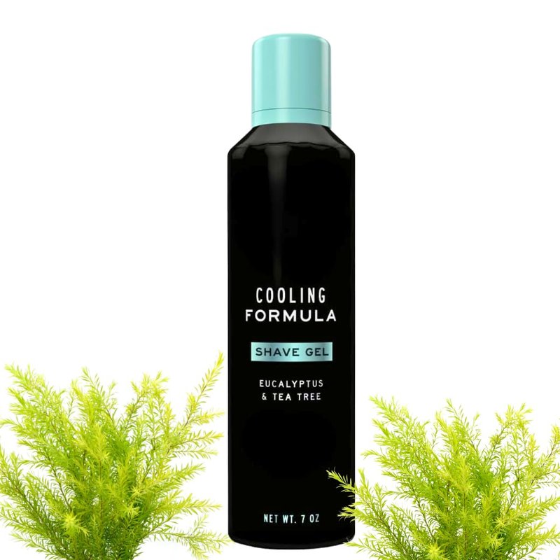 Cooling Shave Gel for Men, Eucalyptus & Tea Tree Scent, Foaming Cream, 7 oz