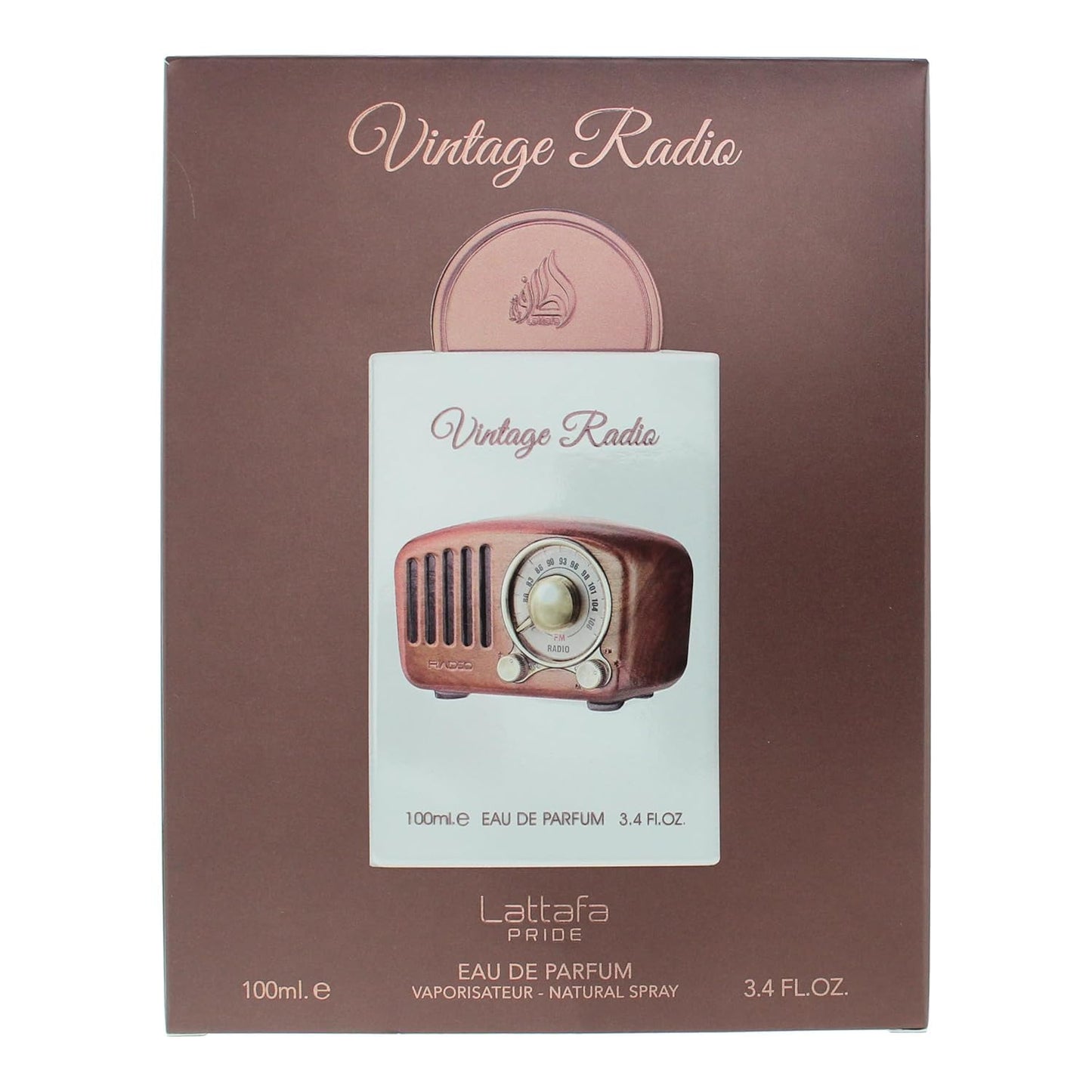 Lattafa Pride Vintage Radio Eau de Parfum Spray - Unisex Fragrance, 3.4 oz / 100 ml