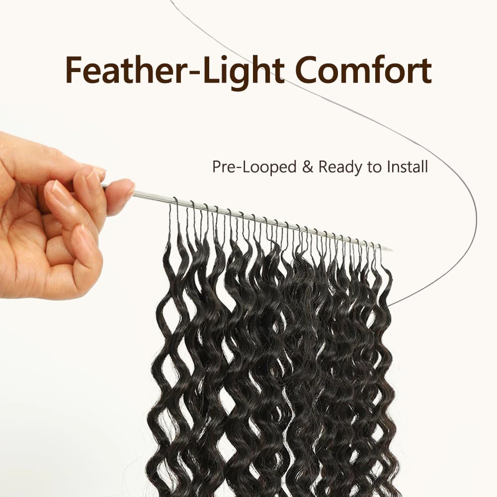 Burmese Curly Crochet Human Hair Extensions - 16 Inch, 50g, Natural Black | Perfect for Black Women