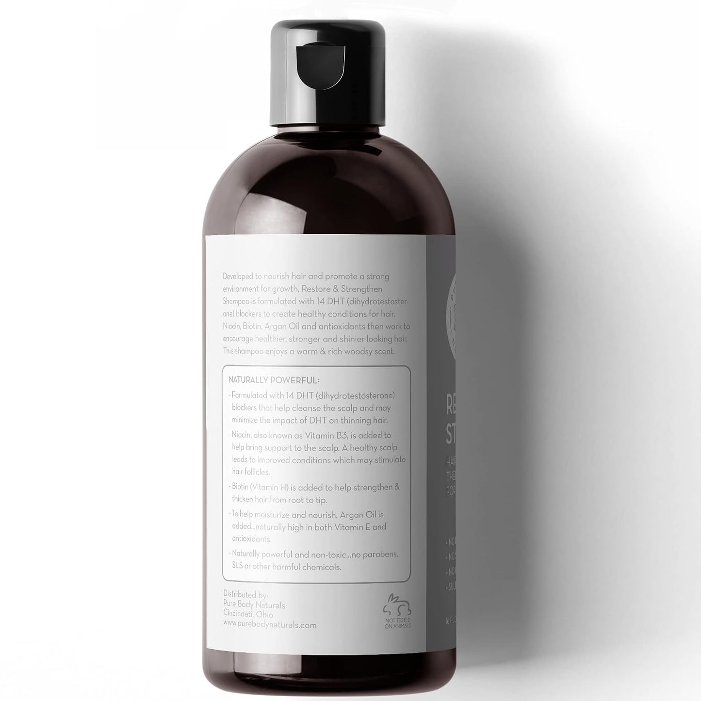 Hair Loss Shampoo - DHT Blocker for Thinning Hair | Restore & Strengthen, 16 Ounce