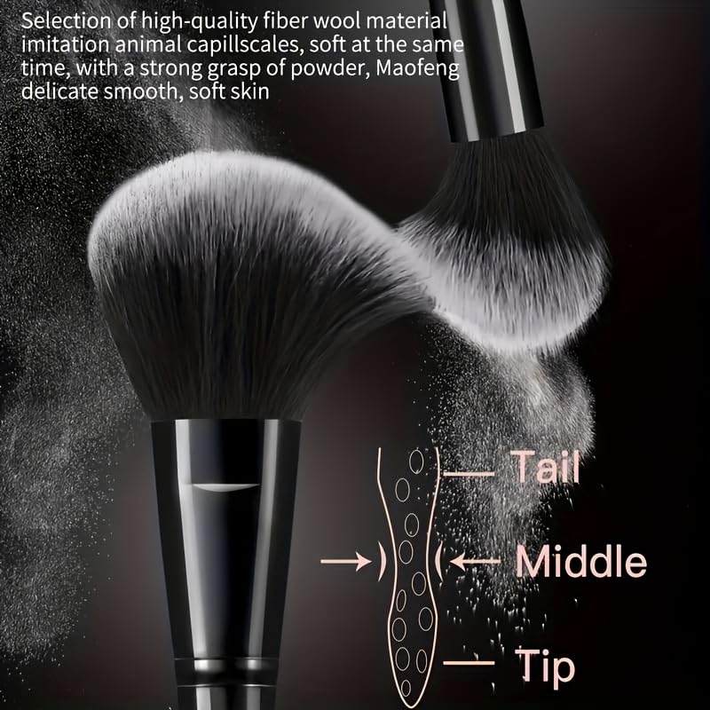 Professional Makeup Brush Set - 36 Pcs Black Makeup Brushes Kit for Face & Eyes | Multi-Functional Tools