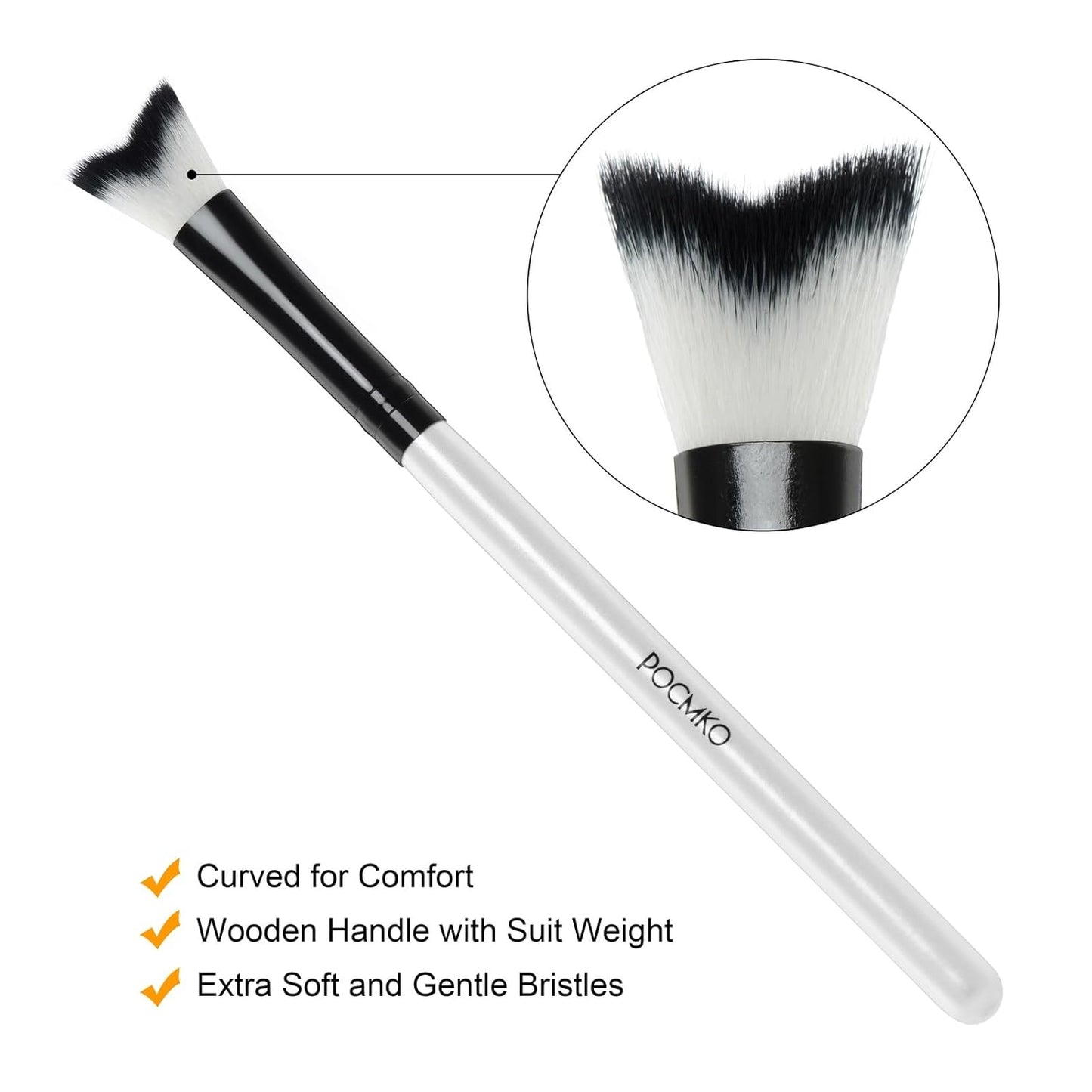 Curved Fluffy Lash Cleaning Brushes - 10 PCS Eyelash Extension Shampoo & Cleansing Set | Professional Eyelash Wash Brushes