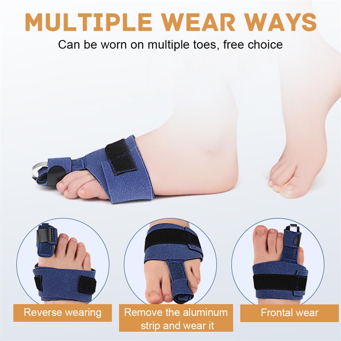 YJWZWE Toe Splints for Straightening Hammertoes Toe Brace Toe Straightener Toe Straps for Women Men Broken Toe Curled Toes Pain and Support 2Pcs