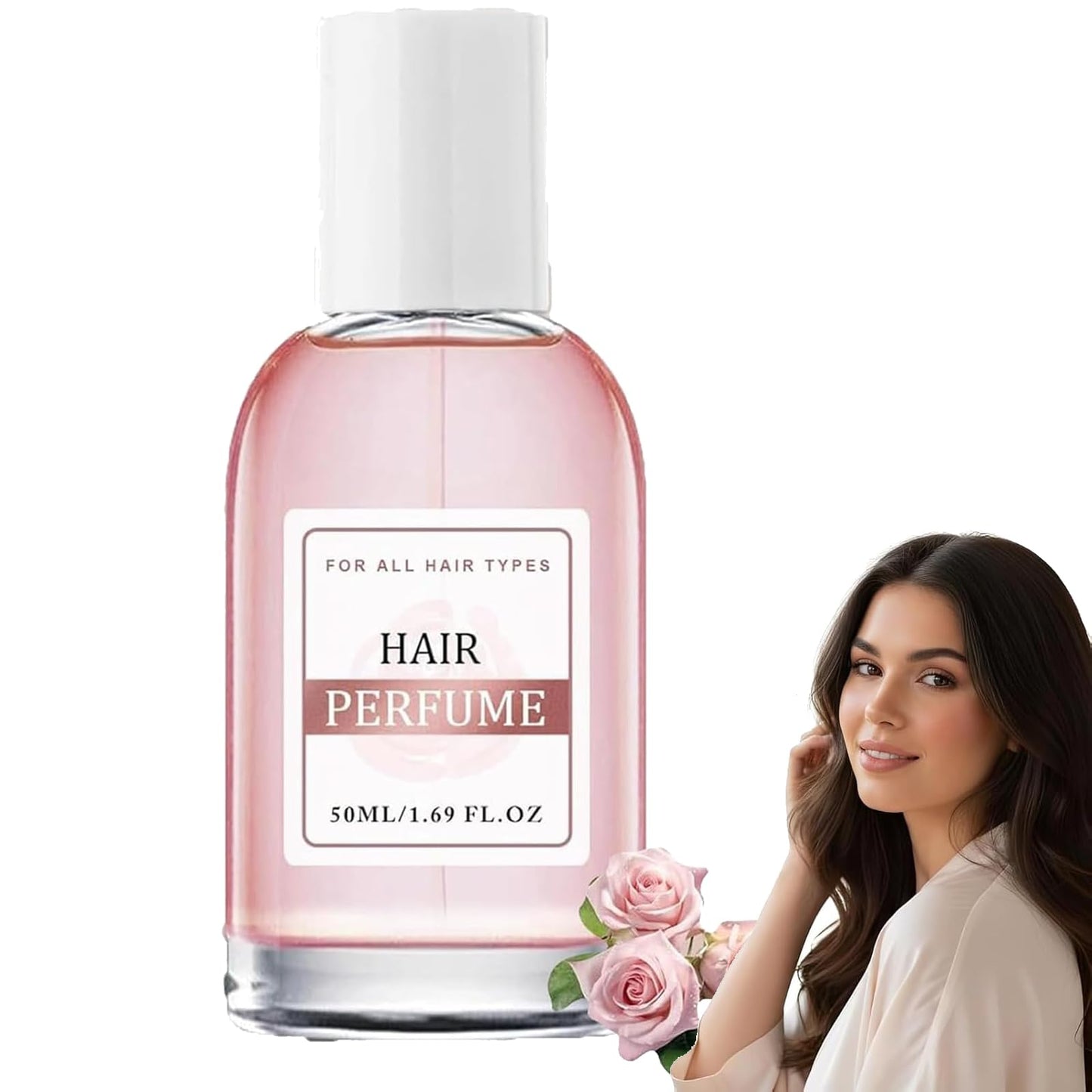 Hair Perfume for Women – Floral Rose Travel Size Hair Spray & Body Mist – Anti-Frizz, Moisturizing & Nourishing – Long-Lasting Scent for Soft, Shiny Hair, 1.7 Fl Oz/50ml