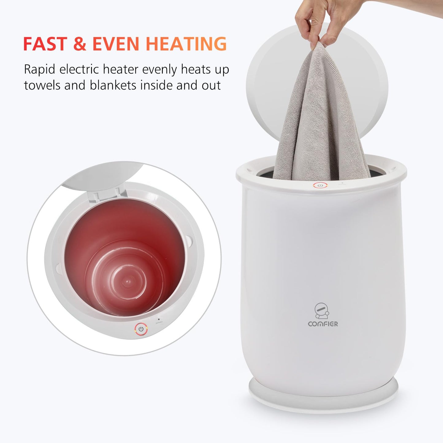COMFIER Hot Towel Warmers for Bathroom, Gifts for Dad,Mom,Him,Her, Large Towel Warmer, Hot Towels in 10 Minutes, Auto Shut Off, Fits up to 2 Oversize Towels, Bathrobes, Blanket