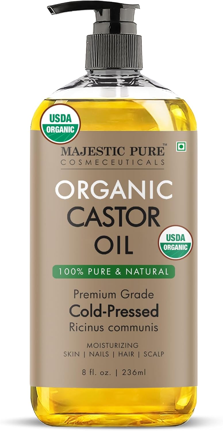 Natural Hair Growth Oil - 100% Pure Cold Pressed Argan & Vitamin E Oil for Eyelashes, Eyebrows, Skin, & Nails | 8 Fl Oz