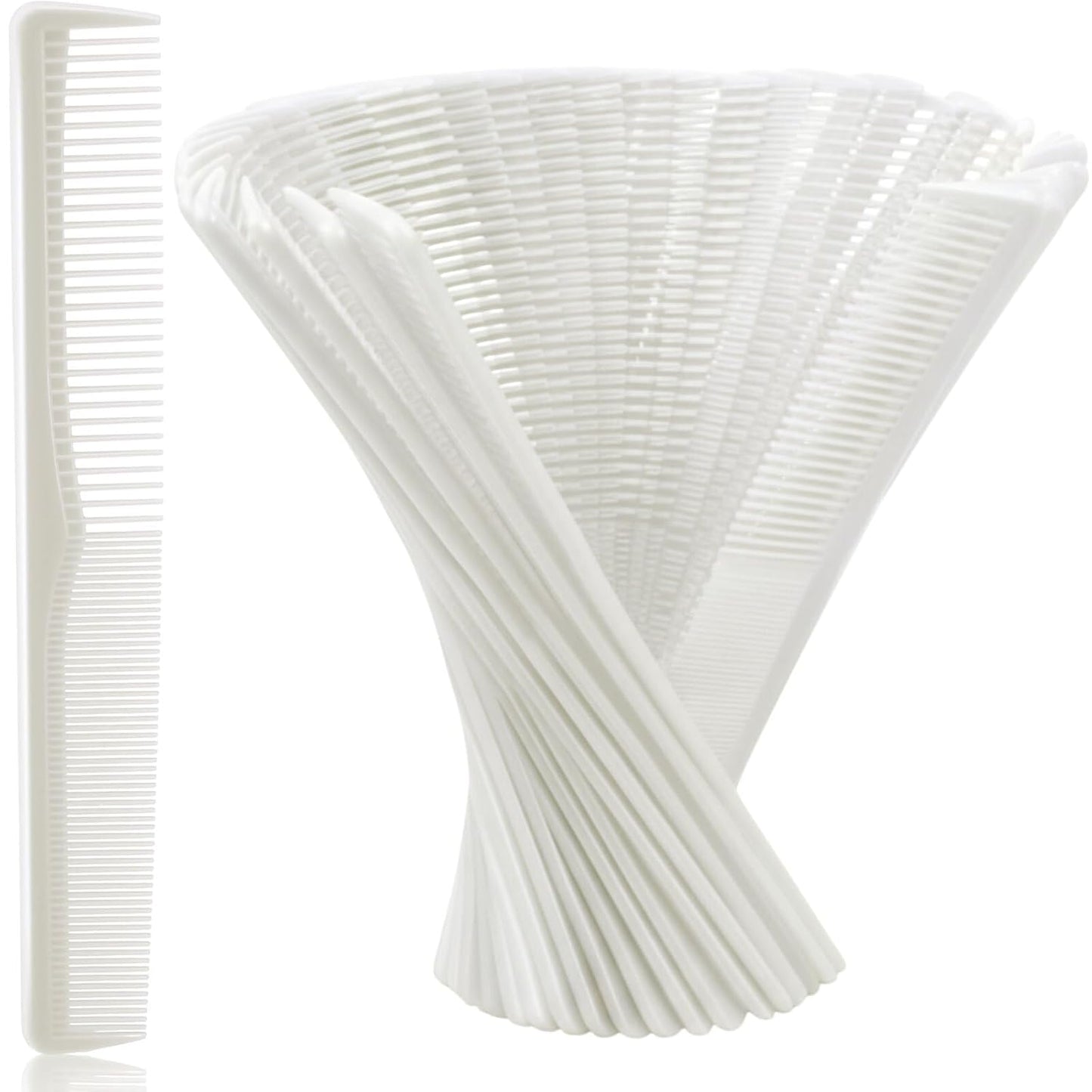 Hestya Hair Comb Set - 200 Pack Black Carbon Fiber Combs | All-Purpose Styling for Men & Women