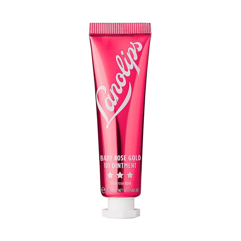 Lanolips Baby Rose Gold 101 Ointment - Tinted Lip & Cheek Balm for Natural Blush - Hydrating Formula (9g)
