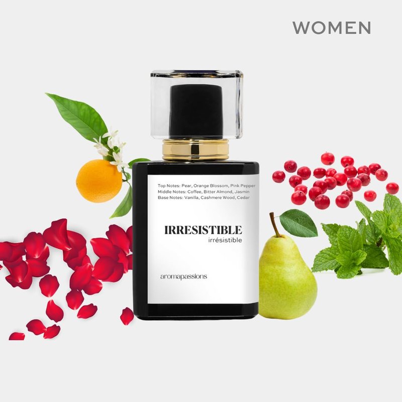 aromapassions IRRESISTIBLE | Inspired by YSL BLACK OPIUM | Pheromone Perfume for Women | Extrait De Parfum | Long Lasting Dupe Clone Perfume Cologne | Essential Oil Fragrance | (30 ml / 1 Fl Oz)