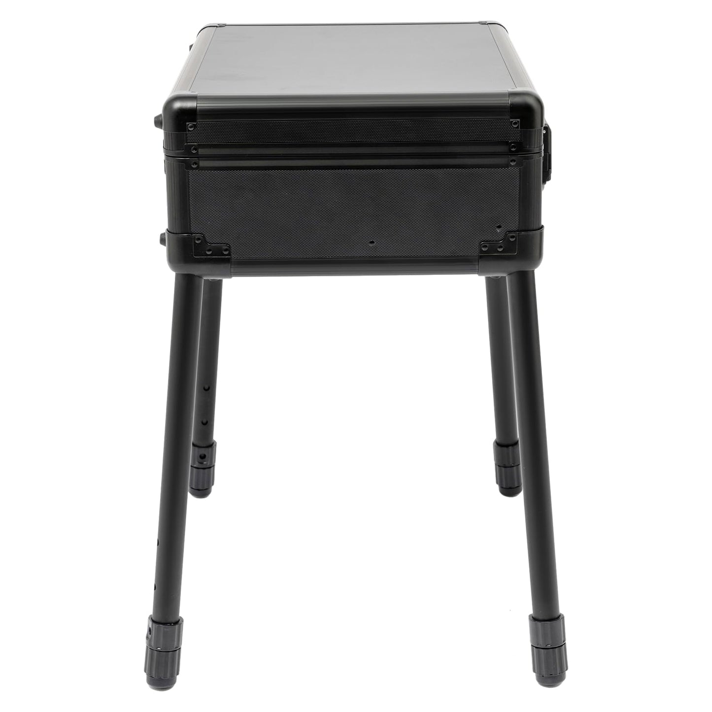 DUSNDULR Mobile Barber Station, 18.11-31.5in Adjustable Height Professional Barber Case Hair Stylist Toolbox with Support Legs & Lock for Barbershops