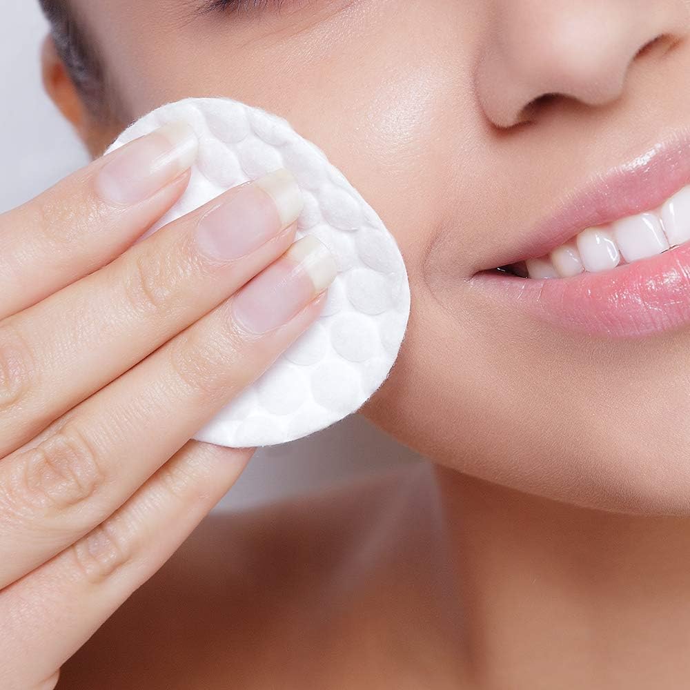 ForPro Premium Cotton Rounds - 100% Pure Stitched Cotton Pads for Makeup Removal | Pack of 6 (600 Count)