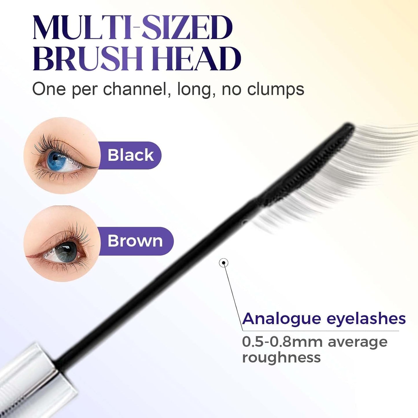 Iron Mascara - 3D Curling & Volumizing Waterproof Mascara | Black, Washable, Smudge-Proof for Lengthened Lashes