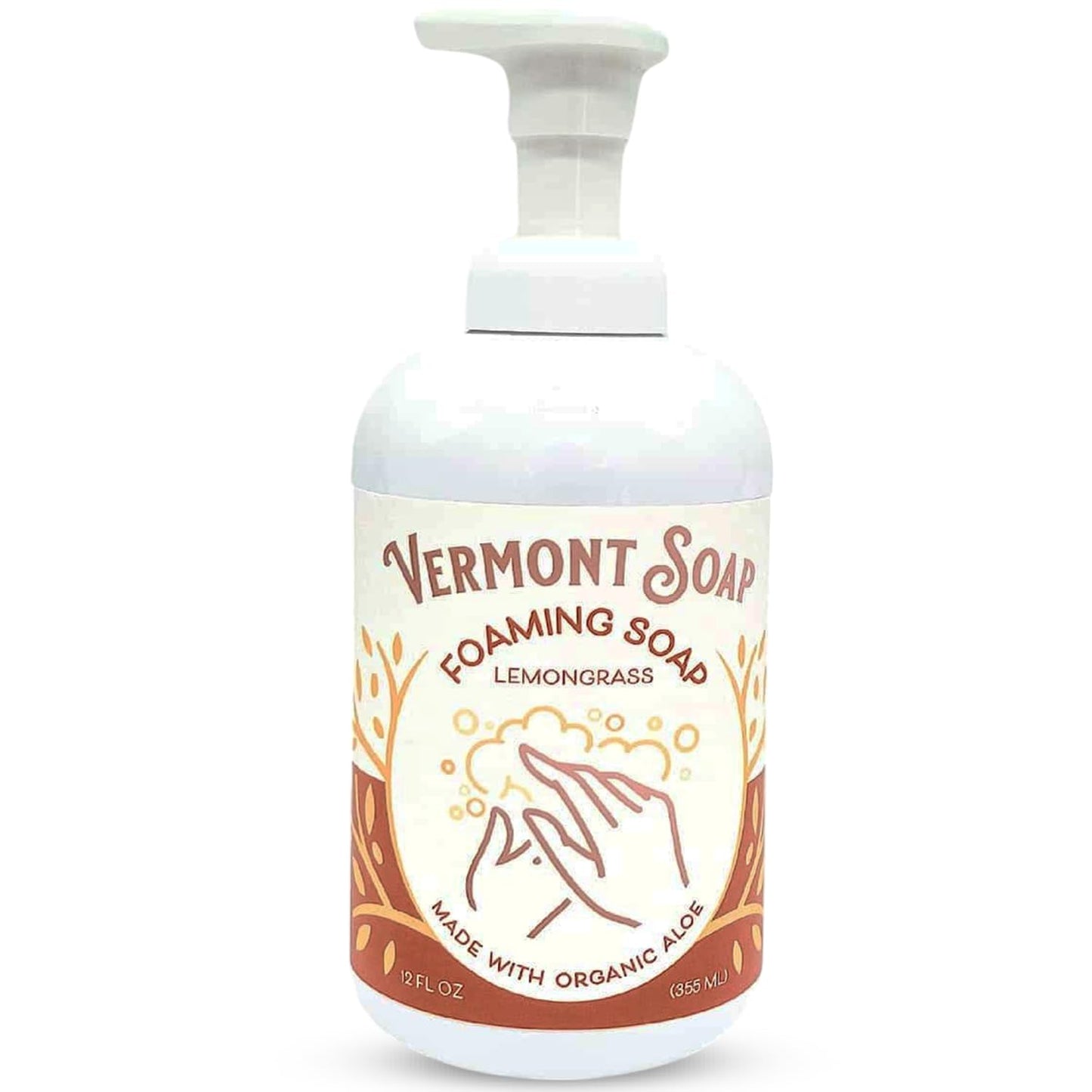 Vermont Soap Organic Unscented Foaming Hand Soap - Natural Moisturizing Liquid Soap for Dry Skin | 64 oz