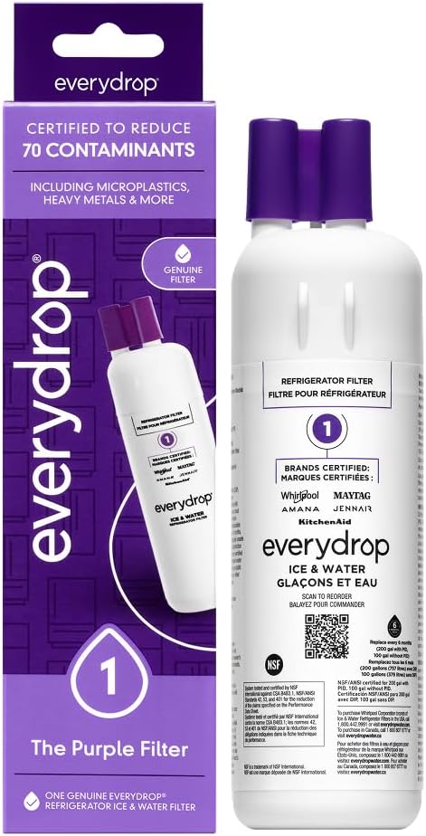 Everydrop Ice and Water Refrigerator Filter 1 | EDR1RXD1, Single-Pack Replacement Filter