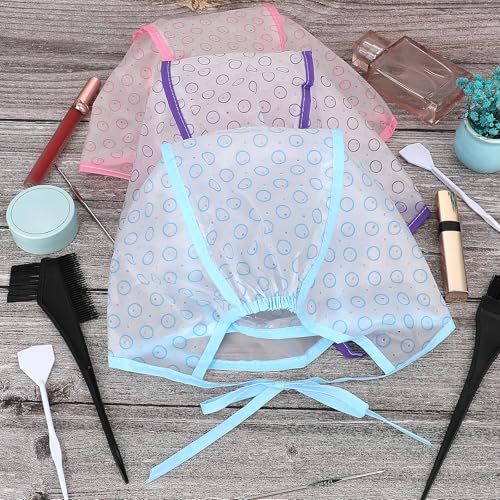 JJUNW 3-Pack Hair Highlighting Caps Kit with Needles & Brushes for DIY Hair Coloring