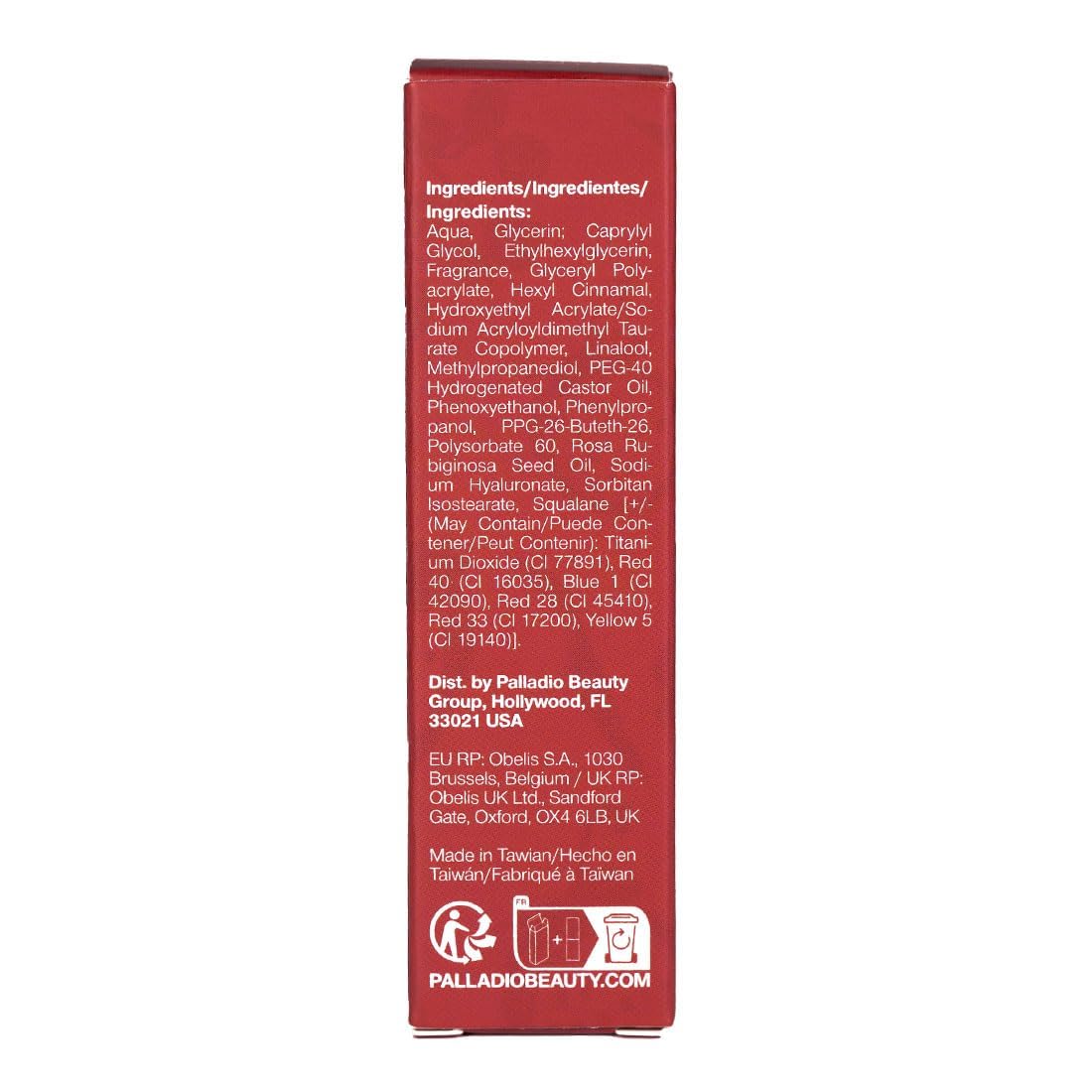 Palladio Jelly Tint - Vivid Color Liquid Stain for Cheeks & Lips | Lightweight, Non-Sticky, Cherry Rose
