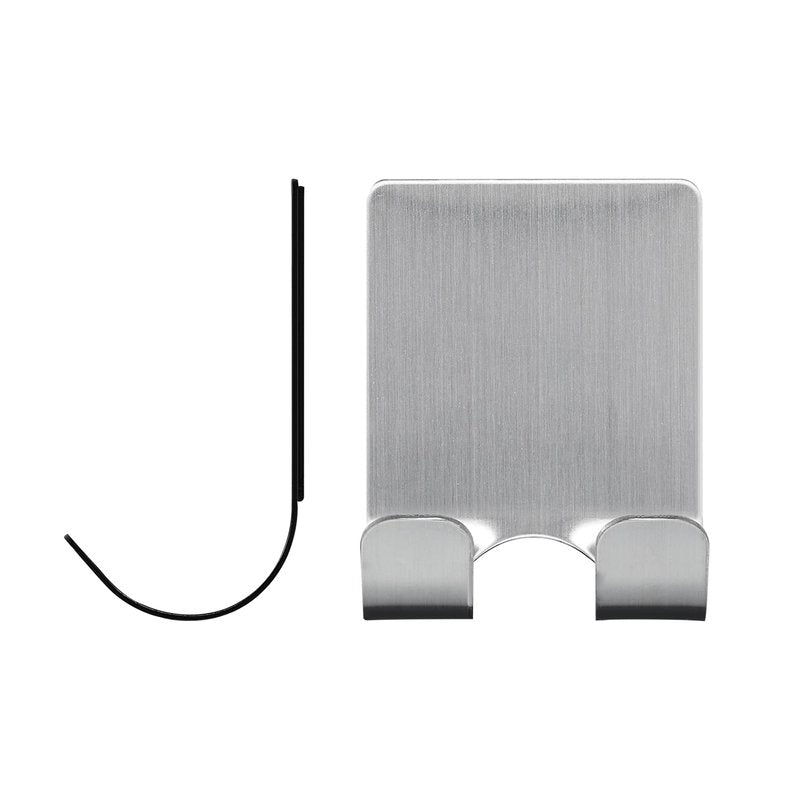 kwmobile 2x Razor Holder- Self-Adhesive Stainless Steel Shaver Wall Mount - Bathroom Organizer for Showers - Black/Silver