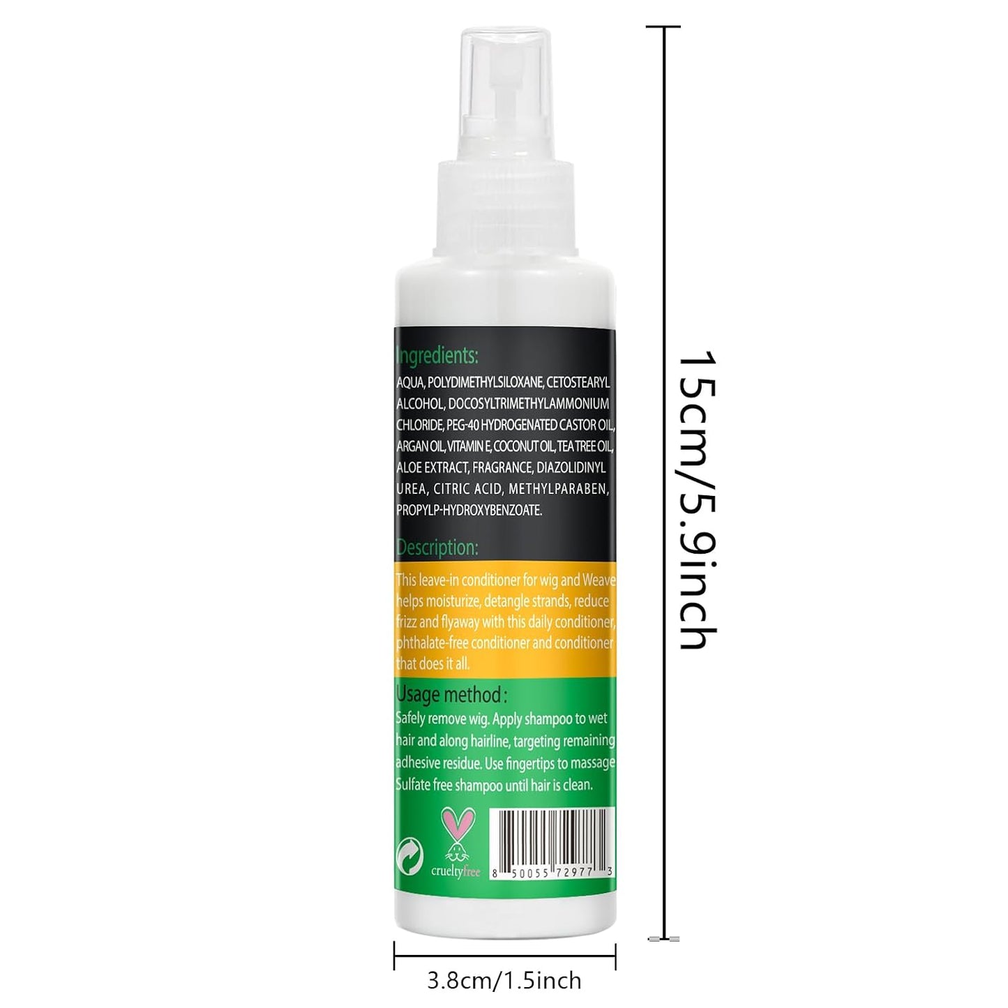 Wig Milk Spray - 2PCS Leave-In Conditioner & Detangler for Synthetic Hair | Hydrates & Replenishes Wigs
