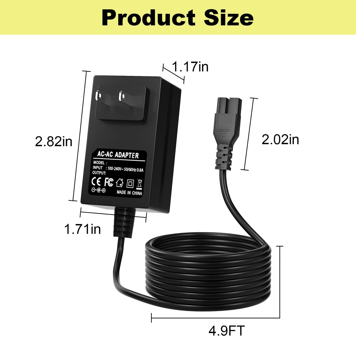 5V Charger for JRL Professional Cordless Hair Rechargeable Trimmer Clippers Compatible with JRL FF2020C FF2020T Power Adapter Cord