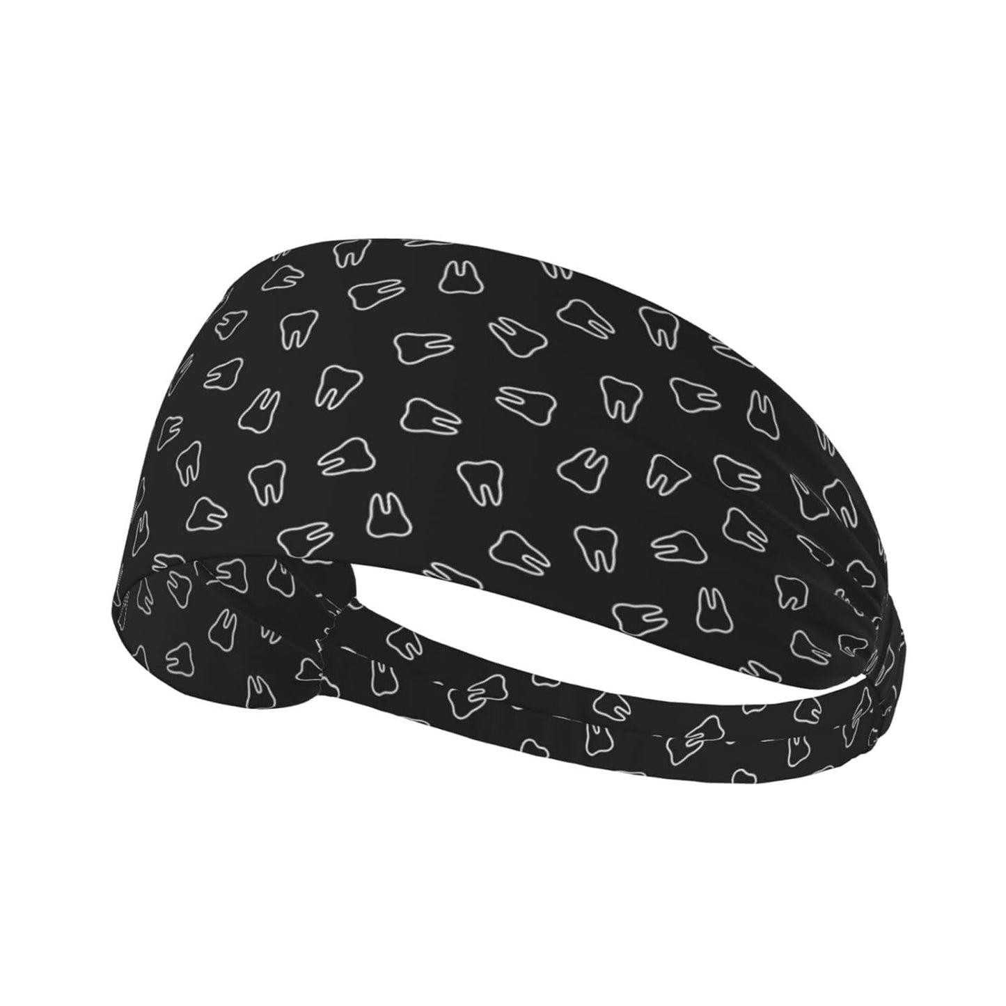 Mushroom Bunny Floral Print Headband - Light Blue Elastic Hair Band for Women | Daily Wear & Yoga