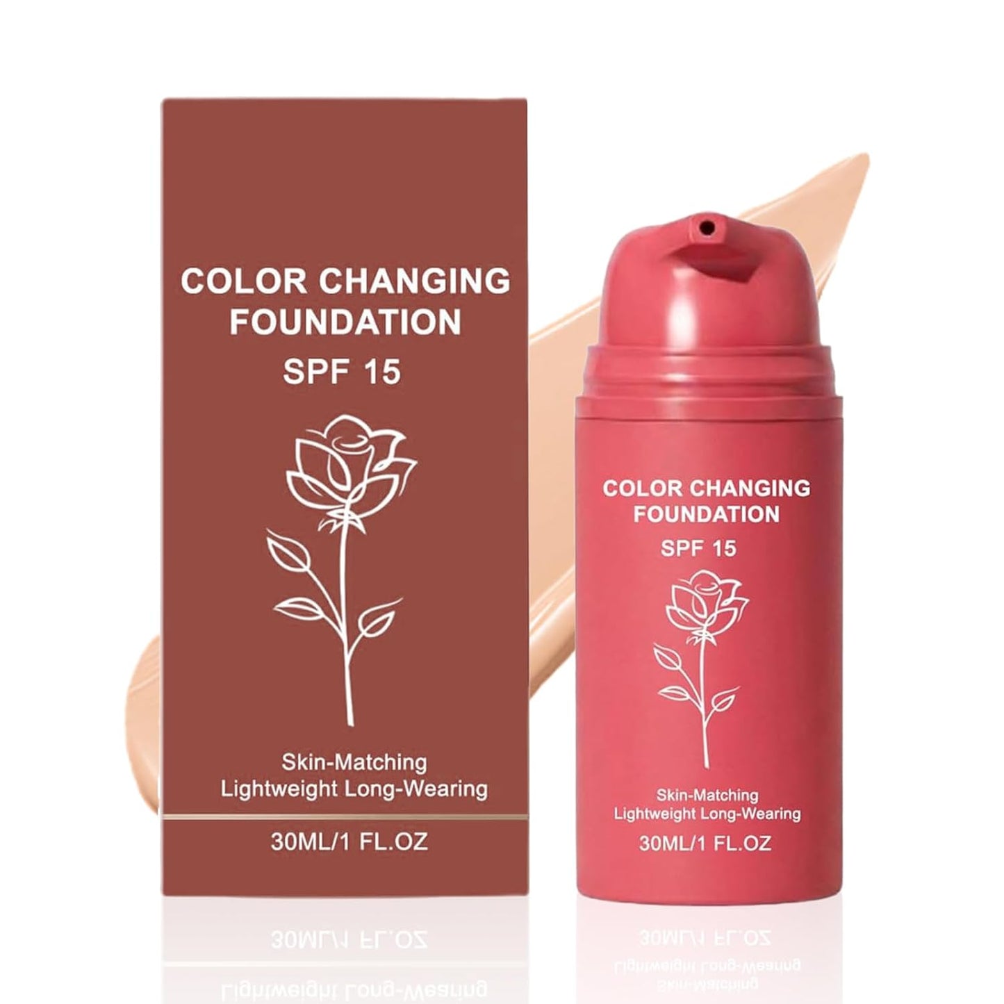 Color Changing Foundation for Mature Skin - Adjusts to Skin Tone, Hydrating & Lightweight Coverage | 30ML