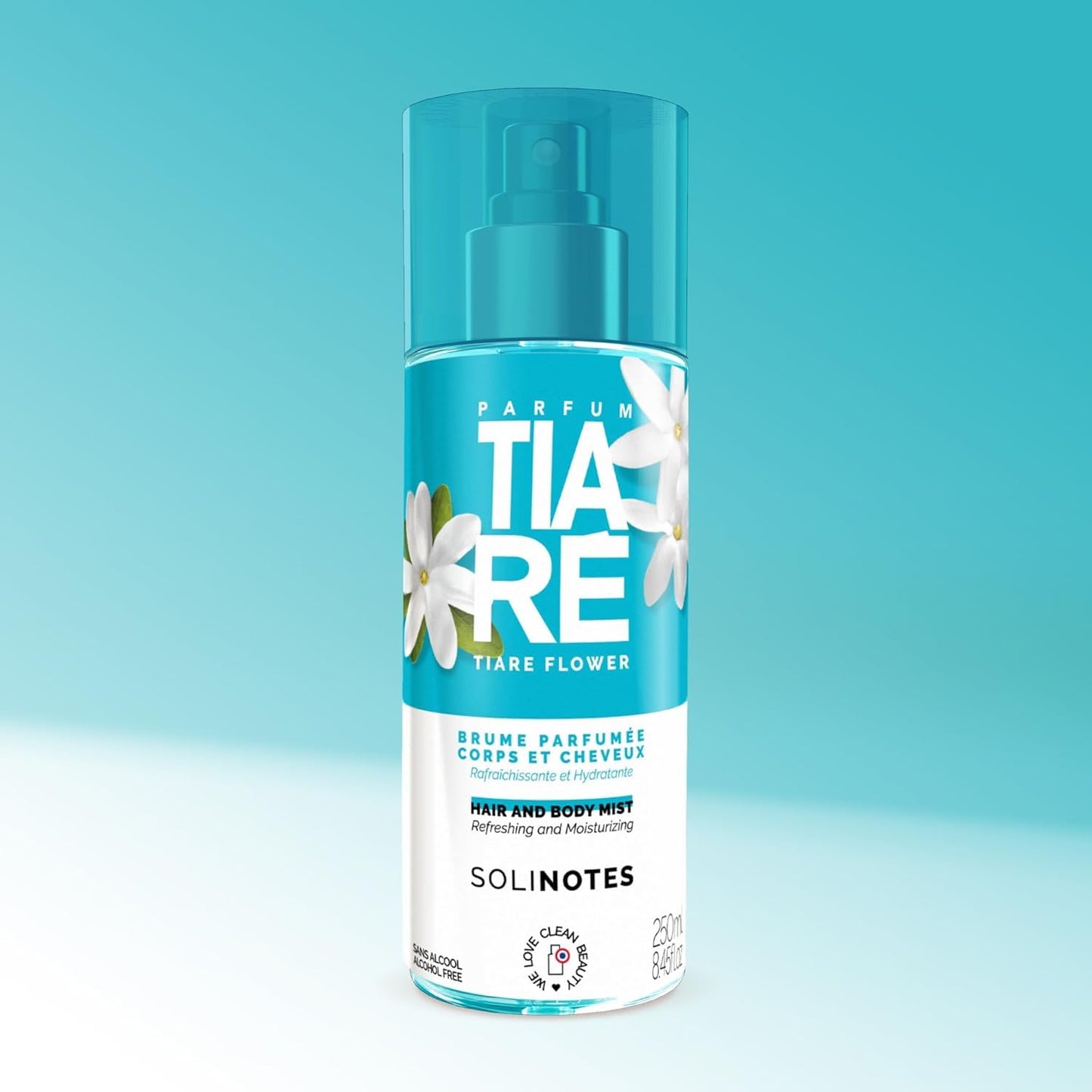 Tiare Body & Hair Mist - Tropical Vanilla Floral Perfume Spray | Alcohol-Free Hydrating Formula, 8.45 Fl Oz