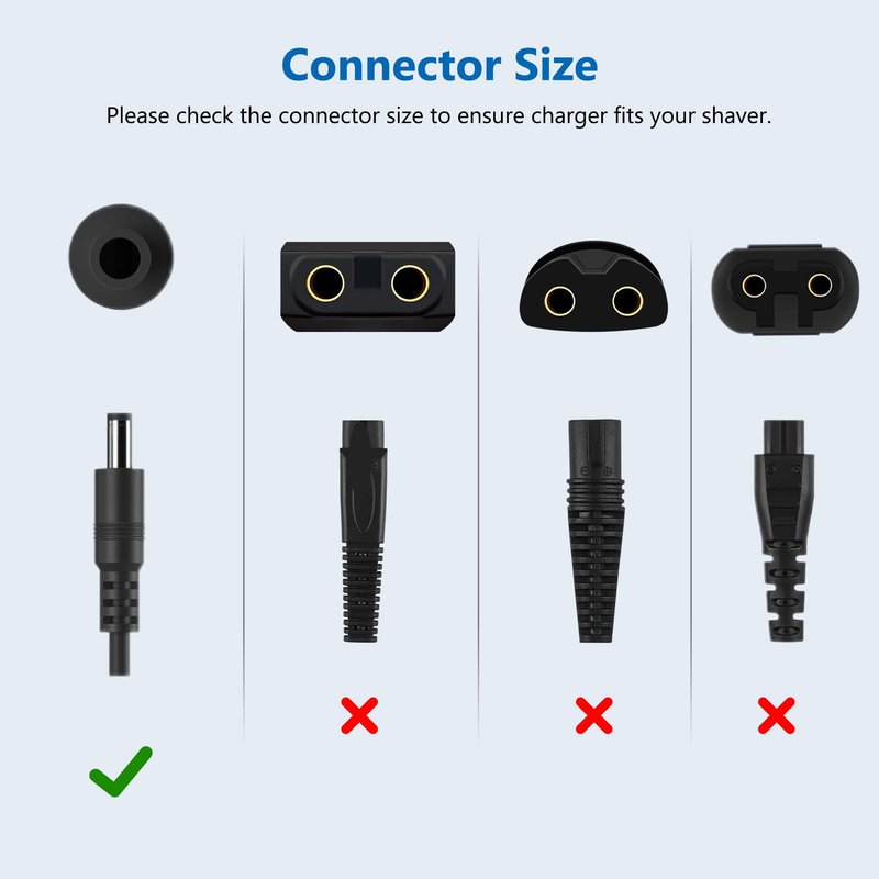 FNKTQL 4.2V Charger for Wahl Trimmer 9818 9818L 9888L 9916D 9918D Groomer Clipper 9854-600 9855 79600-2101 S004mu0400090, Replacement Wahl Shaver Trimmer Power Cord with Cleaning Brush