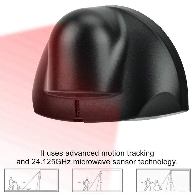 Request to Exit Motion Sensor, 12-24V 24.125GHz Microwave Automatic Door Sensor for Autodoor Systems, Motion Detection Sensor for Commercial & Residential Use