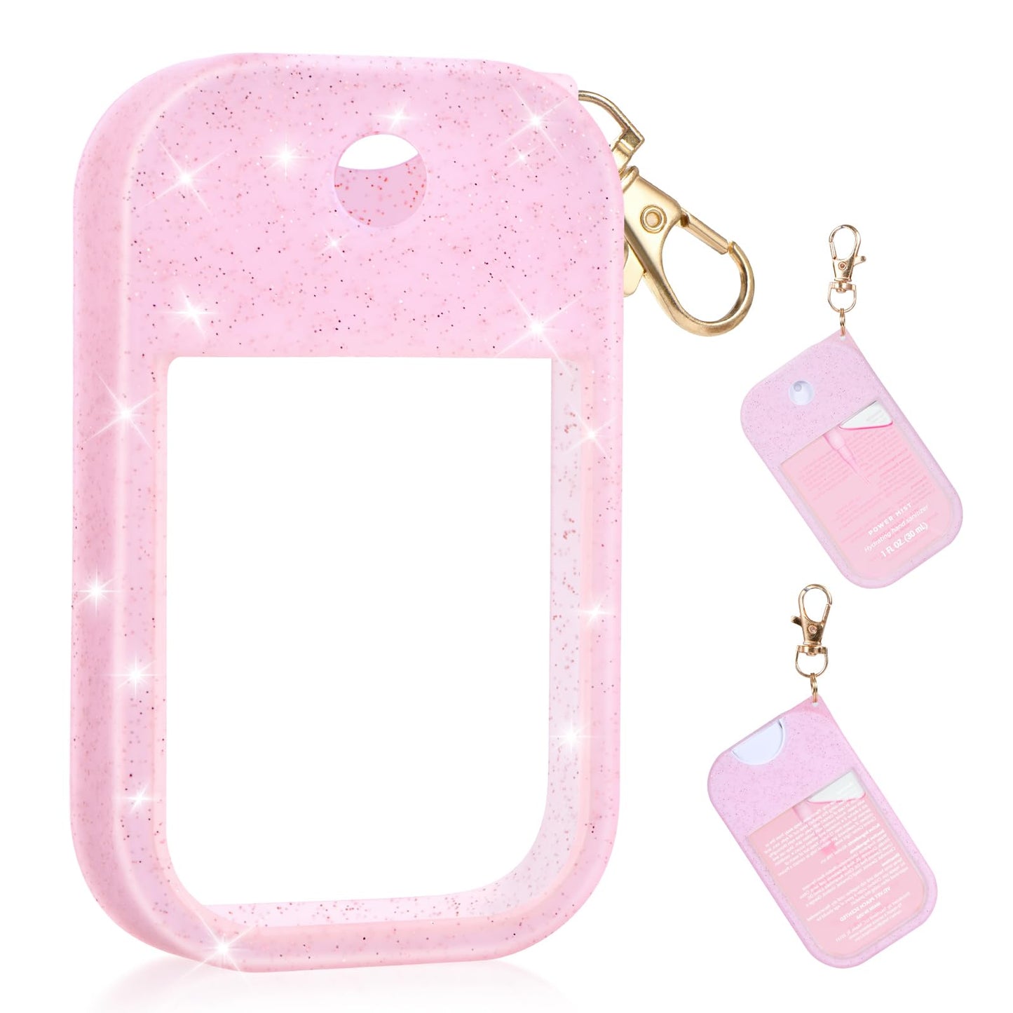Giramika Silicone Case Compatible with Touchland Hand Sanitizer Spray, Protective Case for Spray 1FL. OZ., Sparkling Pink