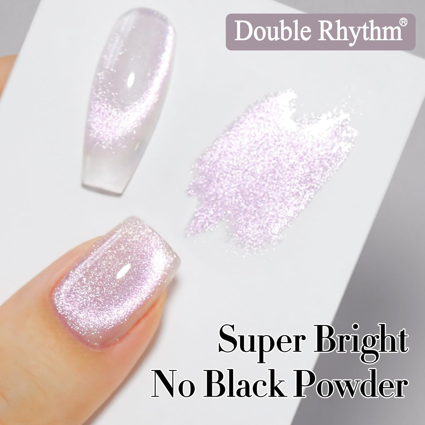 Cat Eye Gel Polish - 15ML Holographic Glitter Shimmer in Purple | Soak Off Magnetic Nail Art