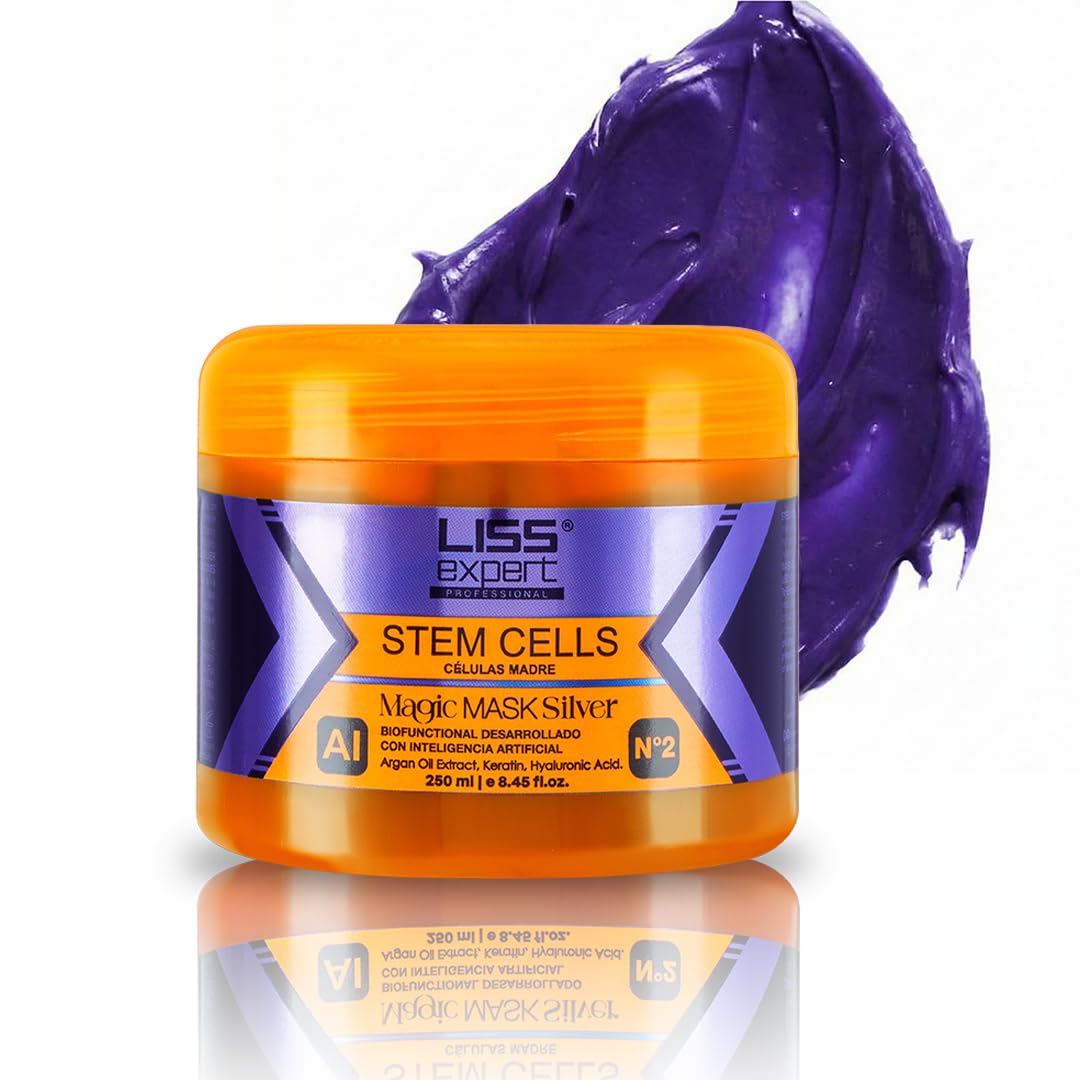 Liss Expert Magic Hair Mask - Argan Oil & Keratin | Frizz Control & Moisturizing | 8.45 oz
