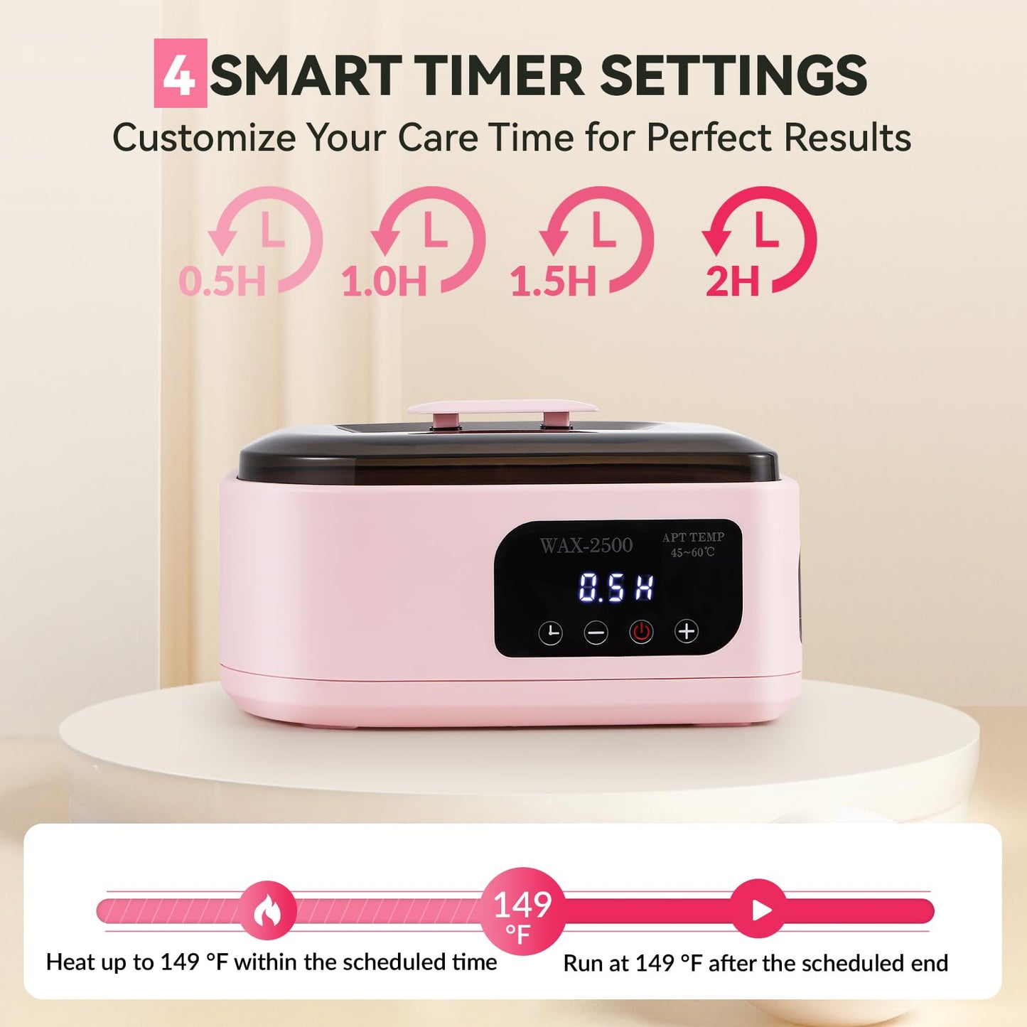 BAOSHISHAN Hand Wax Paraffin Machine, 3500ML Paraffin Wax Warmer with Auto-Timer & 113℉-167℉ Display Temperature Control, Paraffin Wax Machine for Hands for Skin Moisturizing Home Spa Beauty (8 Pack)