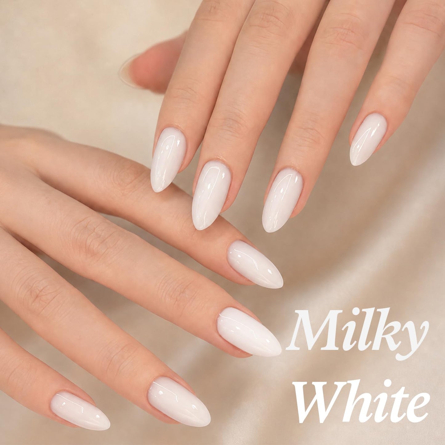 AzureBeauty 18ml Nail Strengthener and Growth, Milky White Nail Polish