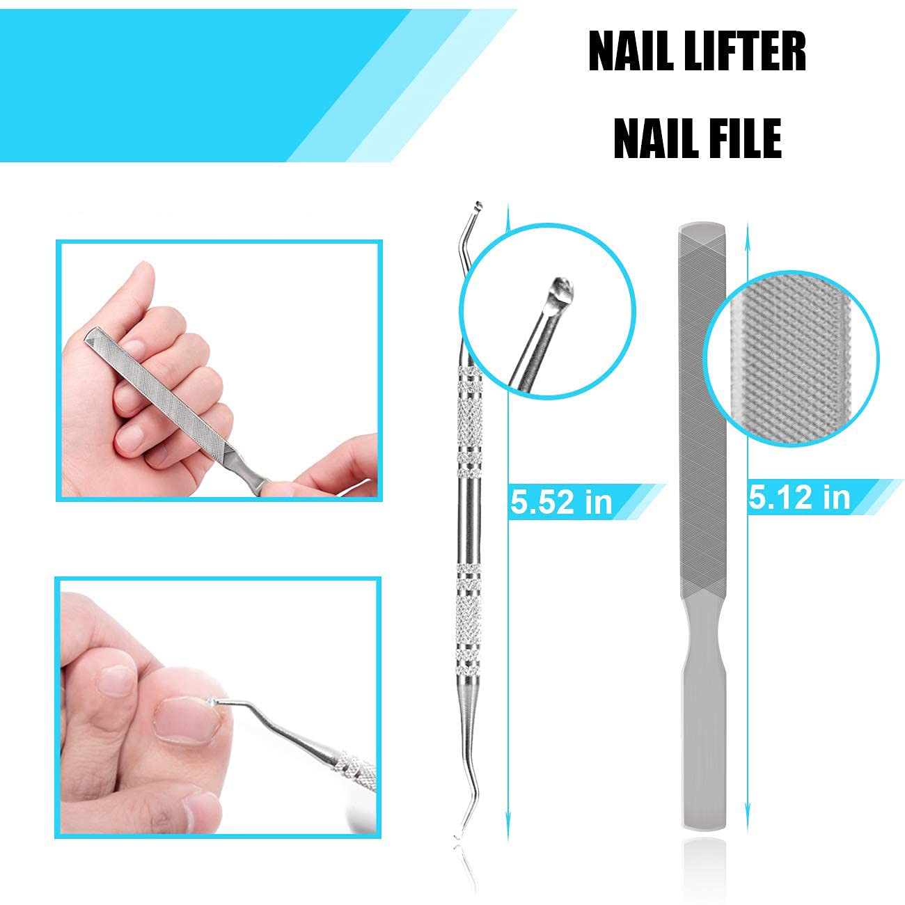 2026 Upgraded Ingrown Toenail Removal Kit, Ingrown Toenail Treatment, Stainless Steel Ingrown Toenail Corrector, Surgery Grade Ingrown Toenail Tool Tool By Dualeco