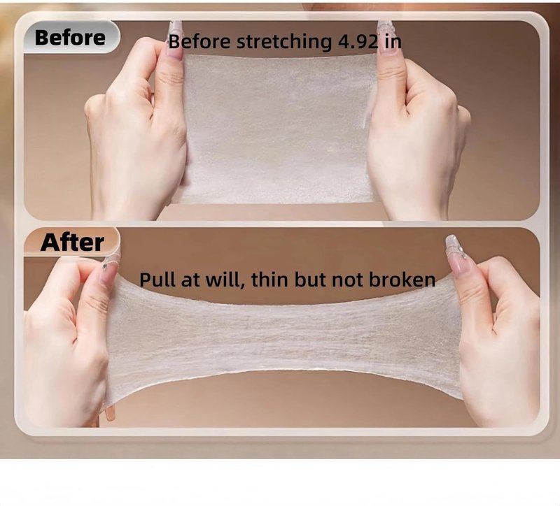 Stretchable Cotton Pads - 100% Unbleached Cotton for Toner, Makeup Remover | 200 Count, Lint-Free & Extra Soft