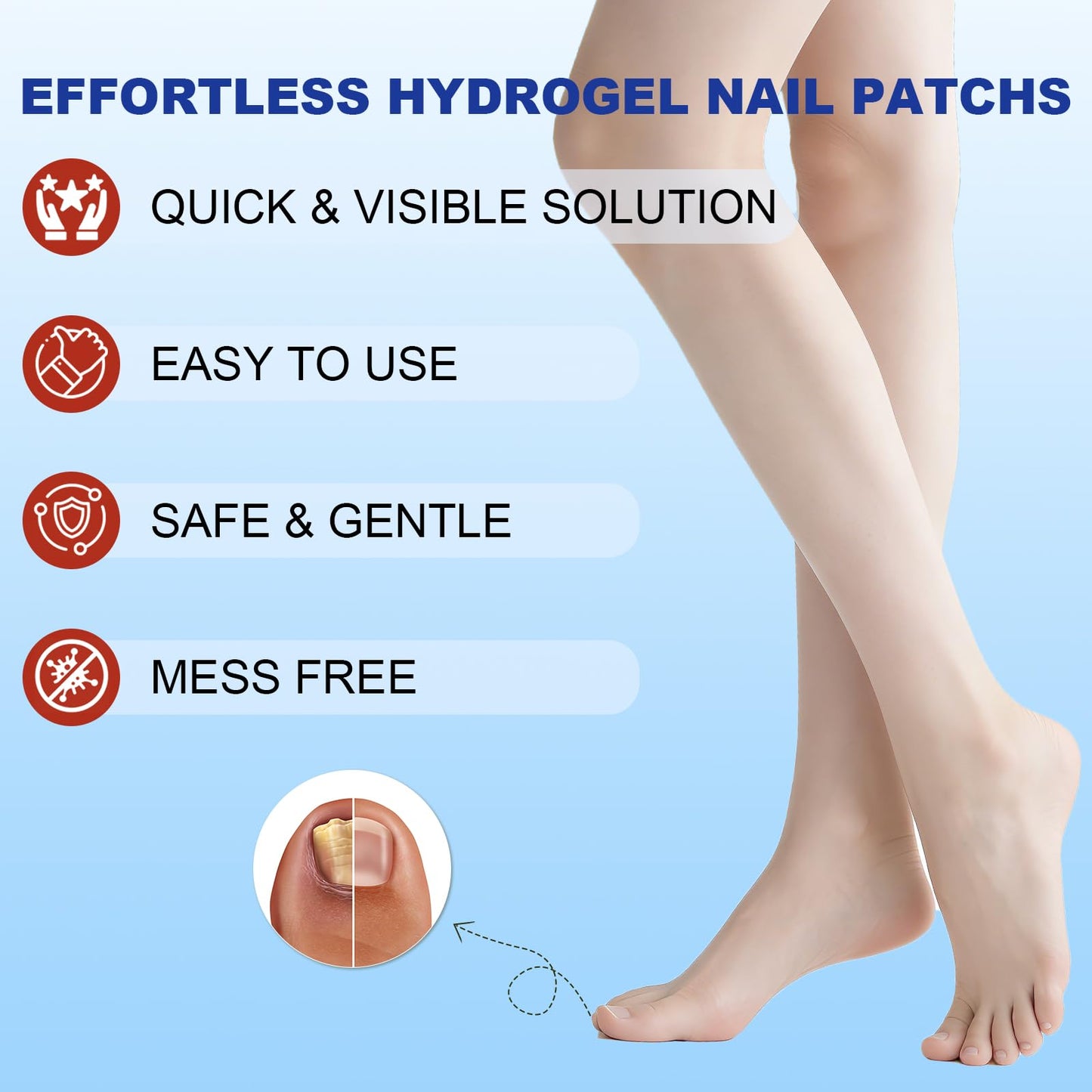 Nail Patches 42 Count, Extra Strength 8-Hour Overnight Fast Nail Care Patches, Nails Patch for toenails Fits Large and Small Nails for Men and Women