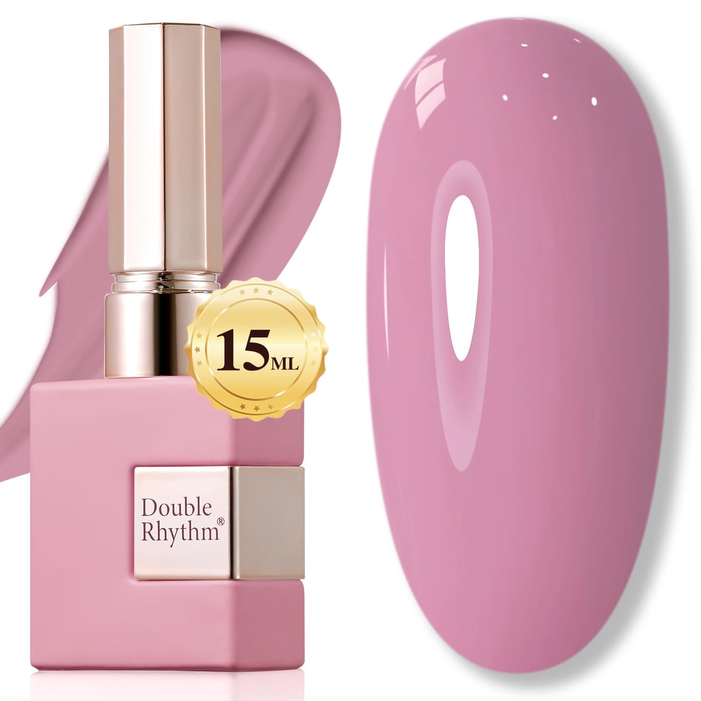 Gel Nail Polish - Double Rhythm 15ML Pearl White Soak Off for Art Manicure | DIY at Home