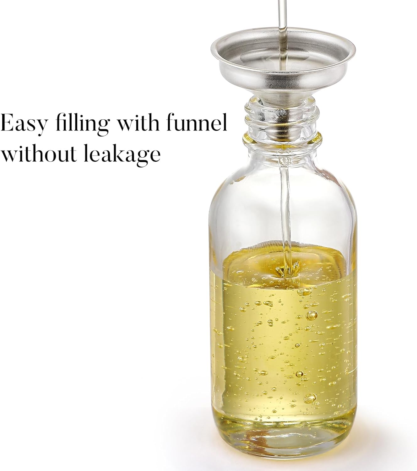 Clear Eye Dropper Bottles Set of 4 - 1 oz Thick Glass Tincture Bottles with Funnels & Labels | Leakproof for Essential Oils & Beauty