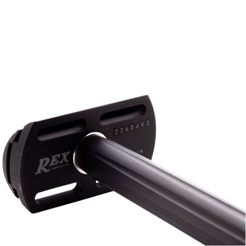 Rex Supply Co. Page Three Piece Double Edge Safety Razor – Jet Black Aluminum Finish, Lightweight CNC-Milled Razor for Men, Travel-Friendly Shaving Tool Compatible with All DE Blades