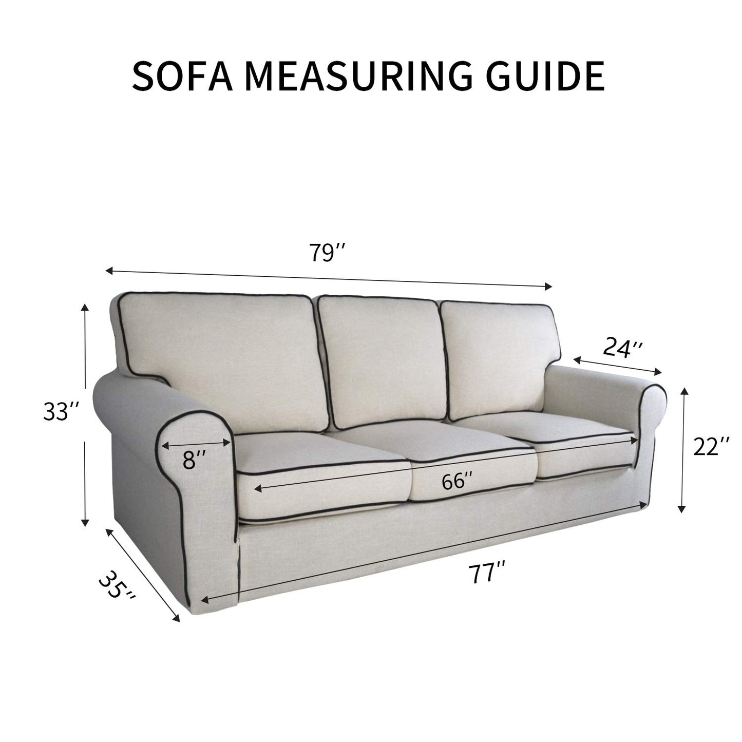 PureFit Stretch Couch Covers for Sofa Large Sofa Slipcovers Chocolate