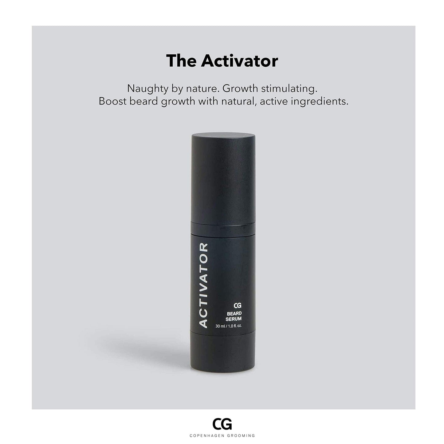 Copenhagen Grooming Beard Growth Kit - Premium Beard Set for Men: Beard Roller, Cleanser, Beard Activator Serum and Beard Keychain Comb (The Activator 1 fl. oz.)