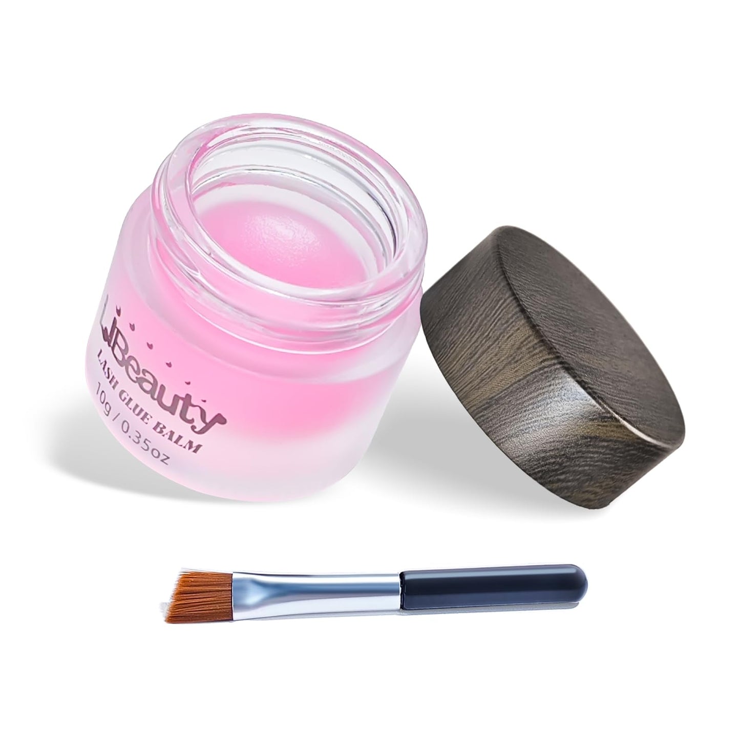 Libeauty Salon Choice Lash Lift Glue Balm, Super Sticky for Brow Lamination and Eyelash Perm, Gentle Fragrance, Water Soluble, Brush Included, Pink Peach
